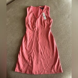 NWT White House Black Market 00 petite fitted dress. Salmon colored thick fabric